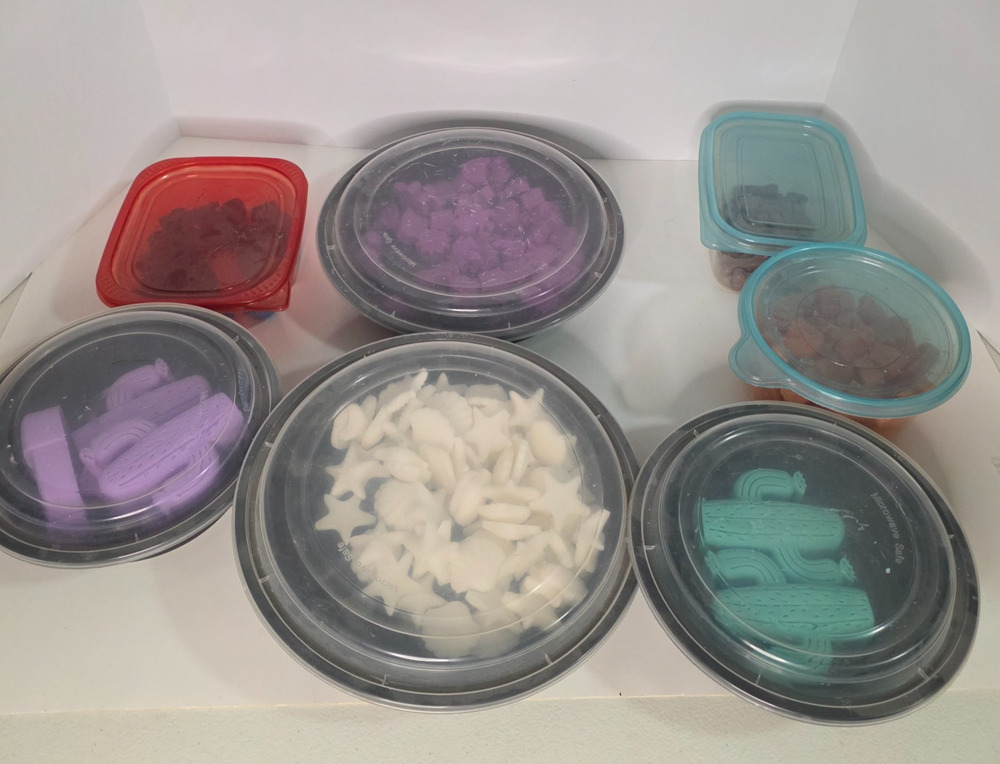Bulk Wax Melts Lot 3+ Lbs Lightly Scented Assorted Fragrances Shapes